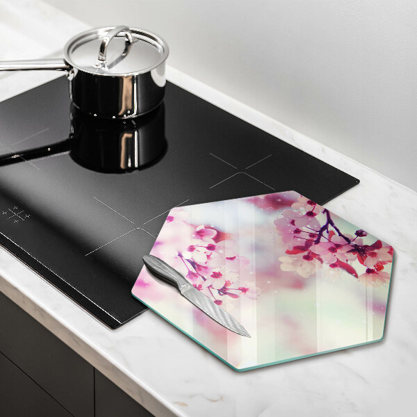 Cache plaque de cuisson Fleurs de pommier nature