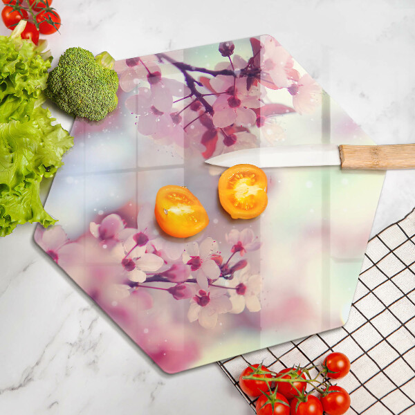 Cache plaque de cuisson Fleurs de pommier nature