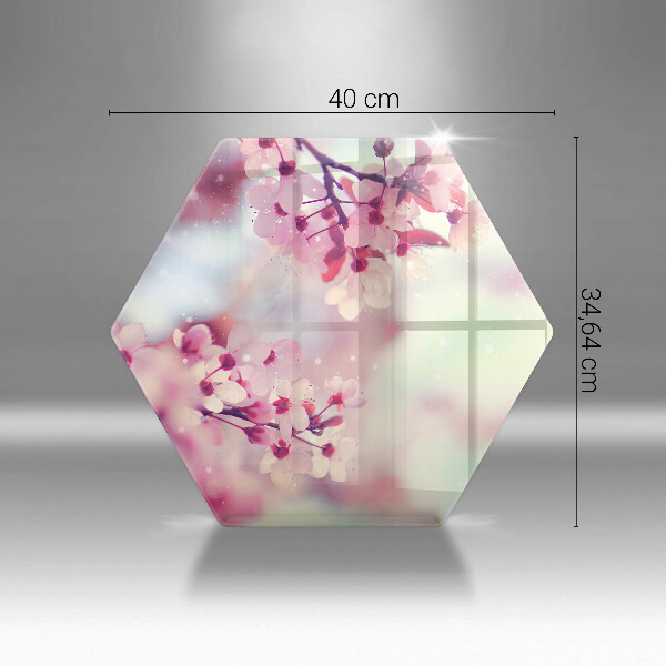 Cache plaque de cuisson Fleurs de pommier nature