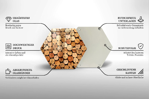 Cache plaque de cuisson Modèle de bouchons de vin