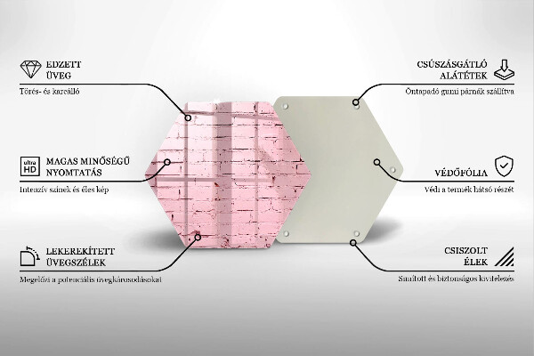 Cache plaque de cuisson Mur de briques pastel