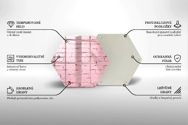 Cache plaque de cuisson Mur de briques pastel