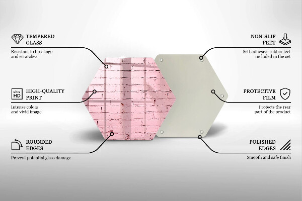 Cache plaque de cuisson Mur de briques pastel