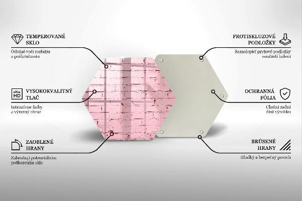 Cache plaque de cuisson Mur de briques pastel