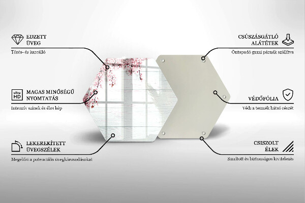 Cache plaque de cuisson Des fleurs sur les planches