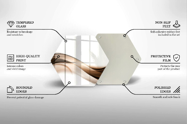 Cache plaque de cuisson Lignes brunes abstraites