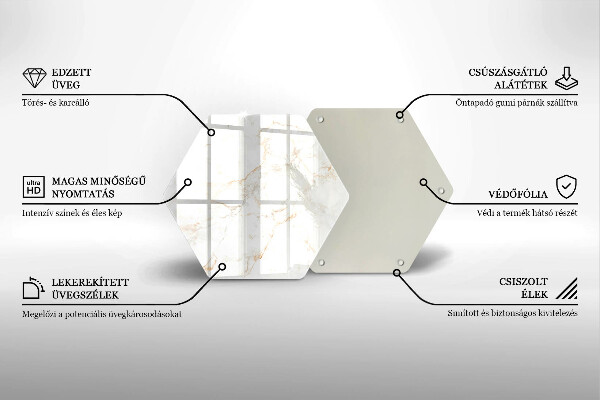 Protection plaque induction Pierre de marbre décorative