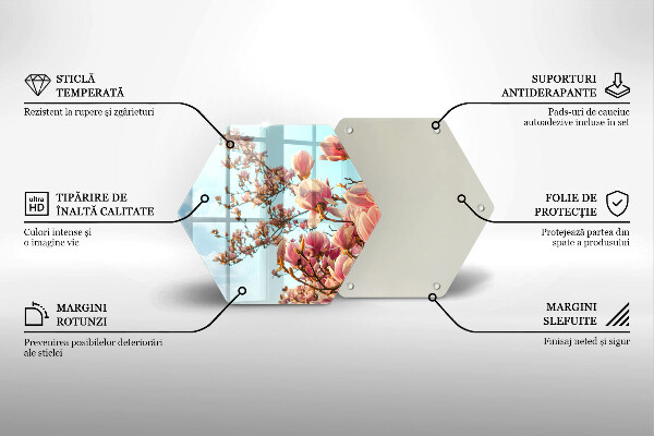 Cache plaque de cuisson Arbre à fleurs roses