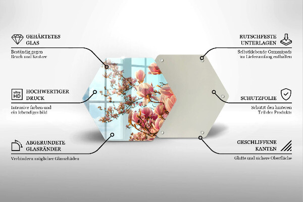 Cache plaque de cuisson Arbre à fleurs roses