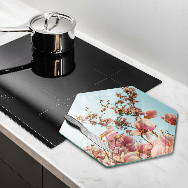 Cache plaque de cuisson Arbre à fleurs roses