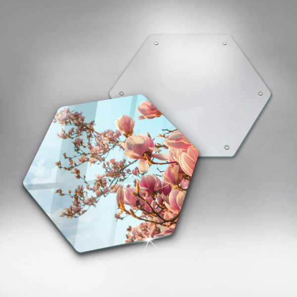 Cache plaque de cuisson Arbre à fleurs roses