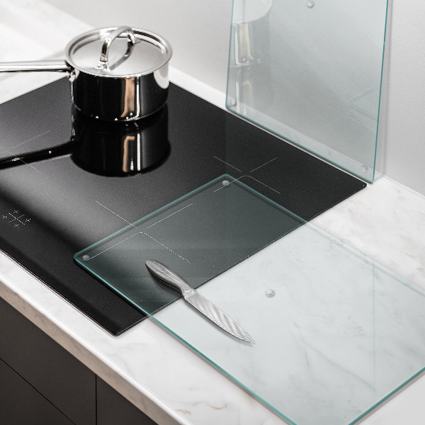 Cache plaque de cuisson transparent 2x30x52 cm