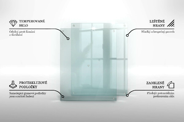 Planche à découper en verre transparent 52x40 cm