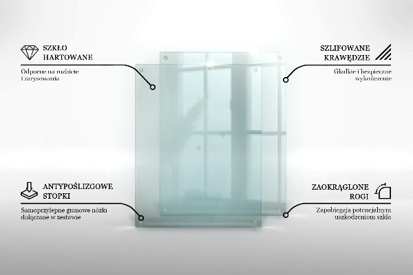 Planche à découper en verre transparent 52x40 cm