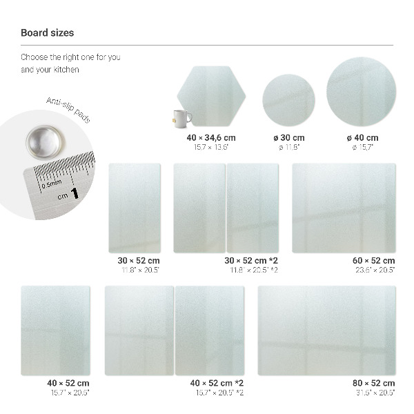 Planche à découper en verre de 30 cm