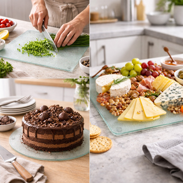 Planche à découper en verre de 40 cm