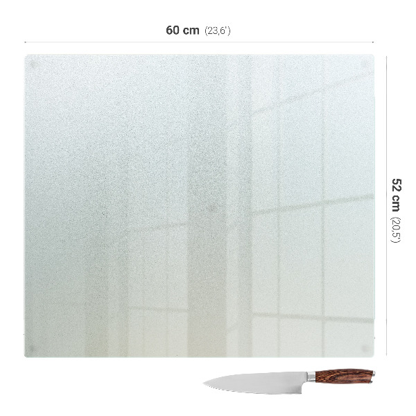 Planche à découper en verre de 60 x 52 cm