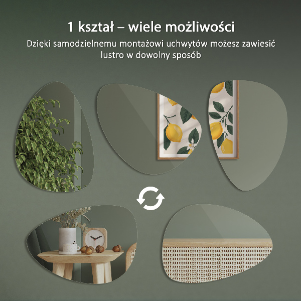 Miroir ovoïde 50x70 cm