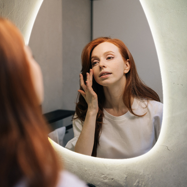 Miroir LED ovoïde 50x70 cm