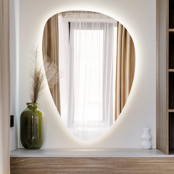 Miroir LED ovoïde 50x70 cm