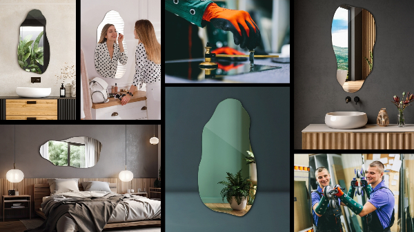 Miroir asymétrique décoratif pour le mur 40x80