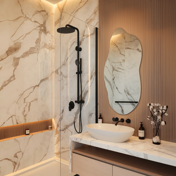 Miroir asymétrique décoratif pour le mur 35x80 cm