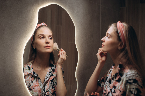 miroir organique led décoratif 45x90 cm