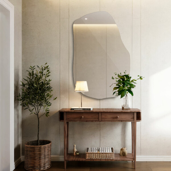 Miroir forme irrégulière mural 100x65 cm