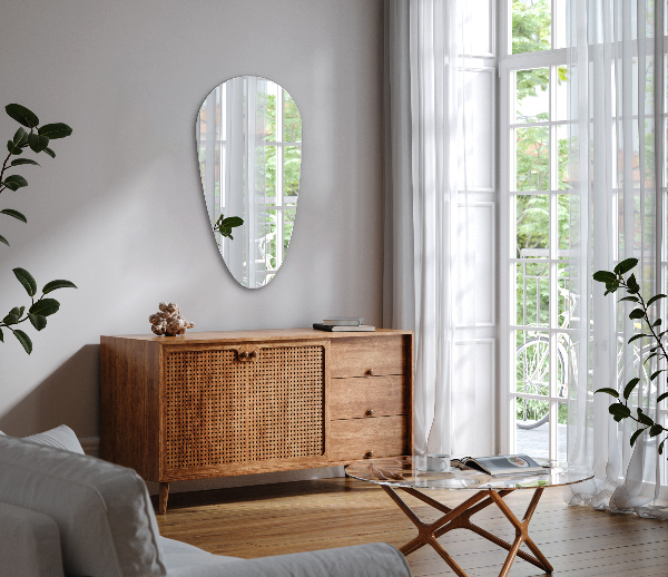 Miroir en forme de goutte sans bordure 45x90 cm