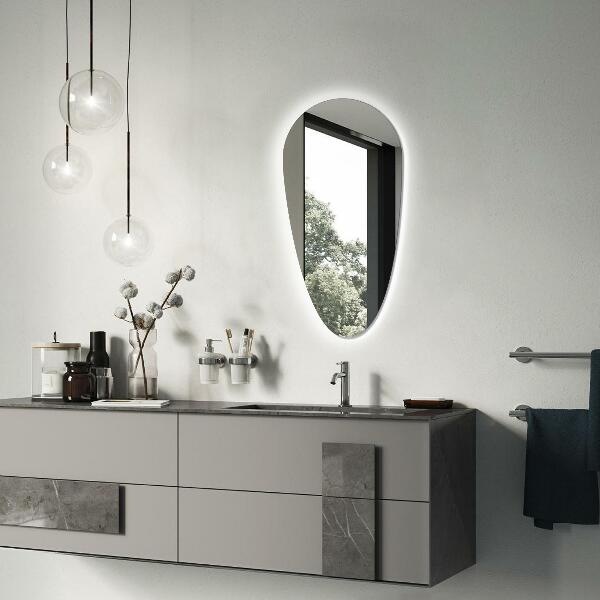 Miroir goutte d'eau led 35x70 cm