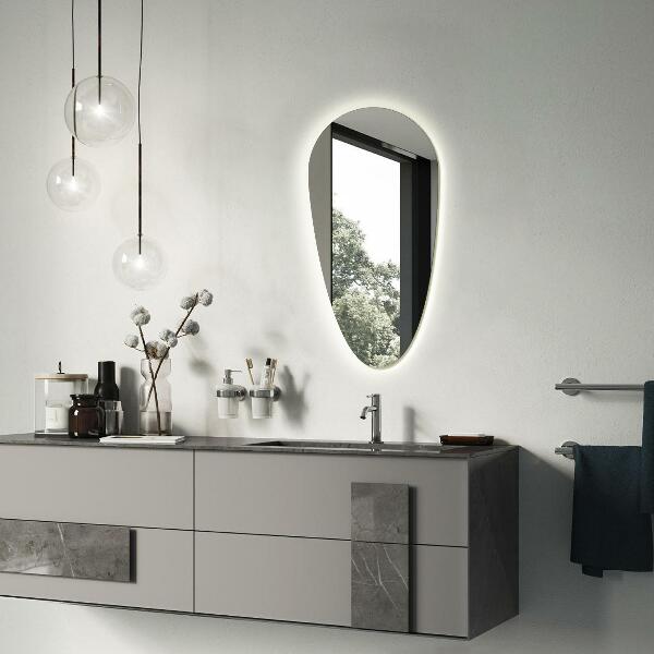 Miroir goutte d'eau led 35x70 cm