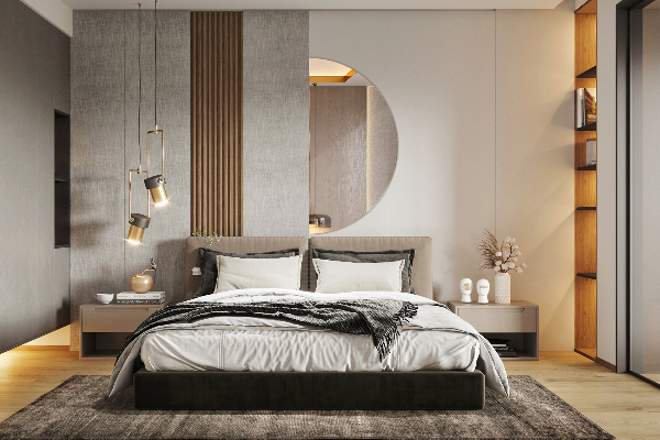 Miroir mural demi-cercle sans cadre 25x50 cm