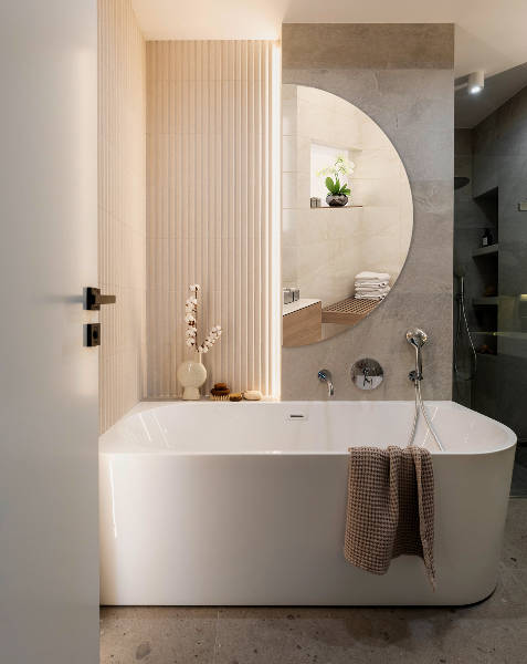 Miroir demi-cercle sans cadre 35x70 cm