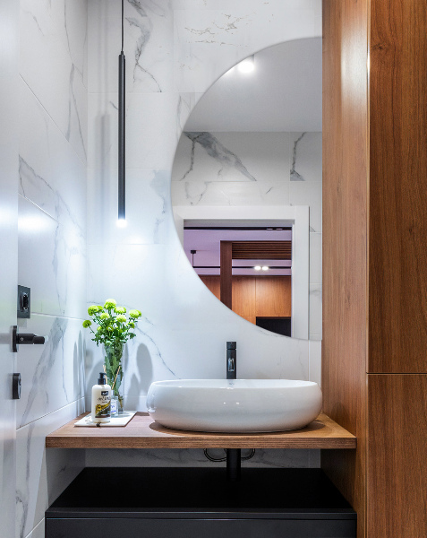 Miroir demi-cercle sans cadre 35x70 cm