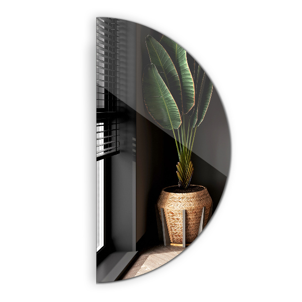 Miroir demi-rond sans bordure 40x80 cm