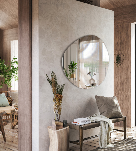 Miroir irrégulier sans bord 77x77 cm