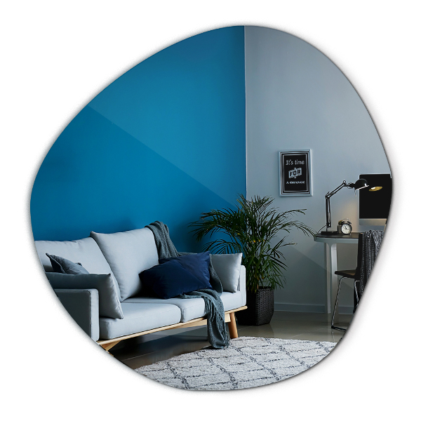 Miroir mural asymétrique sans bordure 97x96 cm
