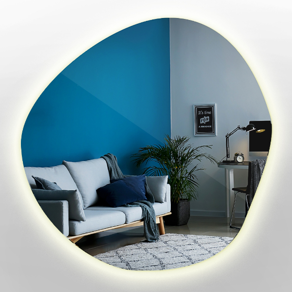 Miroir forme organique led 87x86 cm