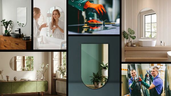 Miroir irregulier individuel 45x80 cm