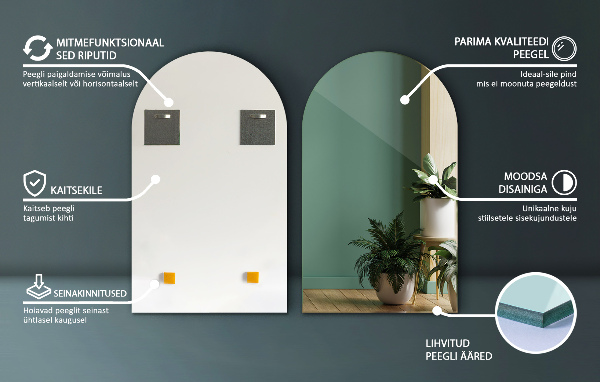 Miroir forme originale individuel 50x90 cm