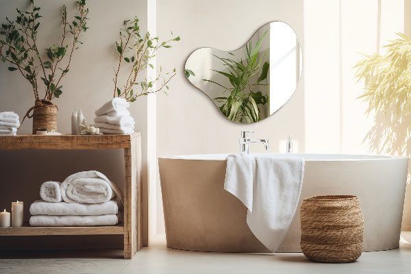 Miroir organique sans encadrement 48x48 cm