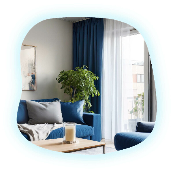 Miroir forme irrégulière lumineux 48x48 cm