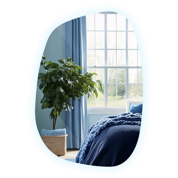 Miroir asymétrique led 49x34 cm