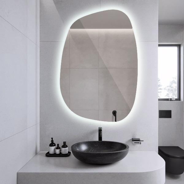 Miroir asymétrique led 49x34 cm