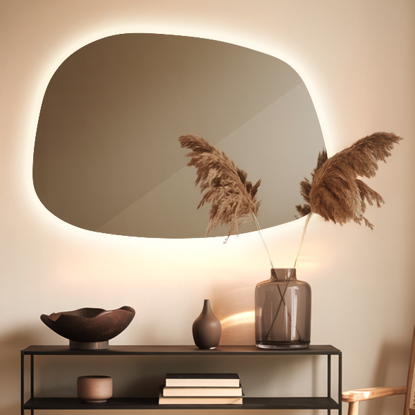 Miroir asymétrique led 49x34 cm