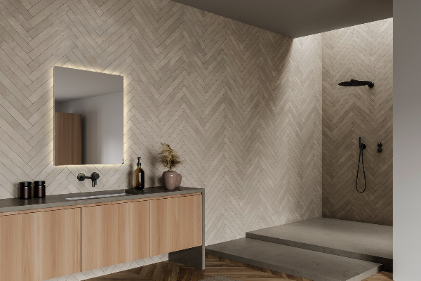 Miroir rectangulaire mural rétro éclairé 50x50 cm