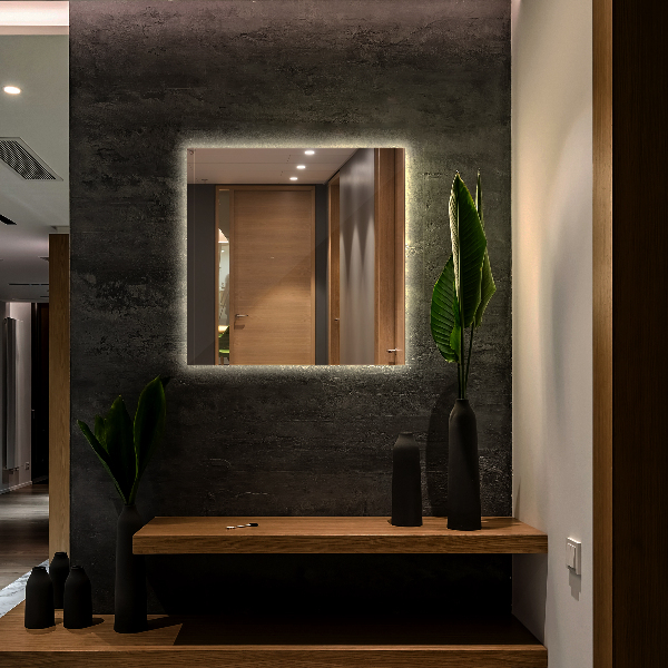 Miroir salle de bain rectangulaire led 50x50 cm