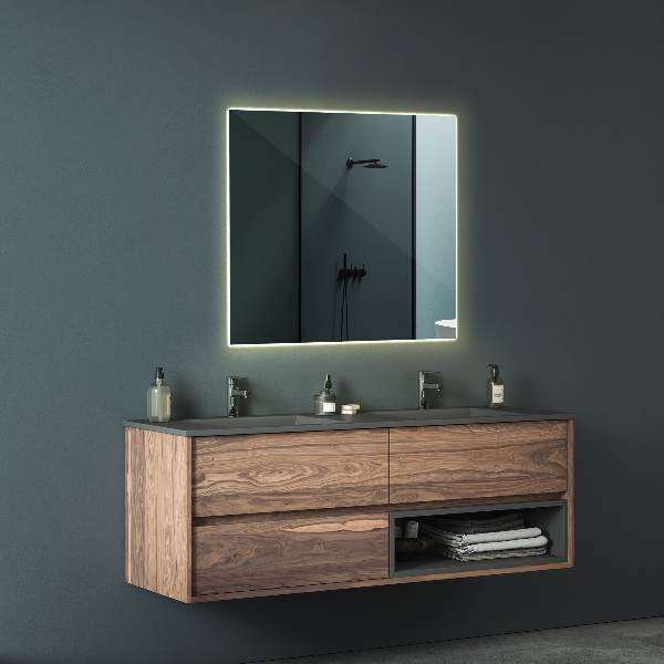 Miroir salle de bain rectangulaire led 50x50 cm