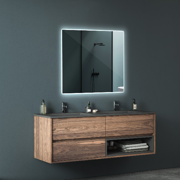 Miroir salle de bain rectangulaire led 50x50 cm