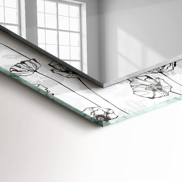 Dessin monochrome de fleurs